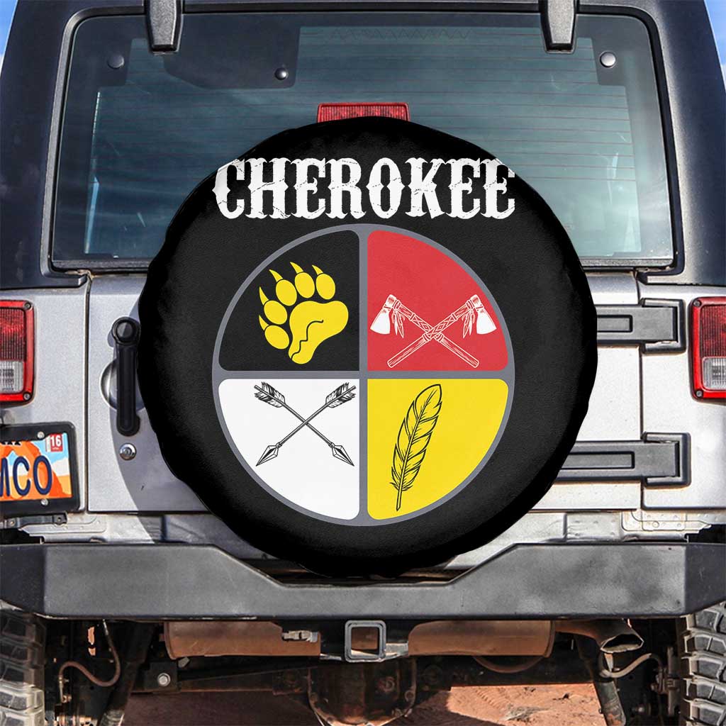Cherokee Cultural Pride Spare Tire Cover Native American Medicine Wheel Art