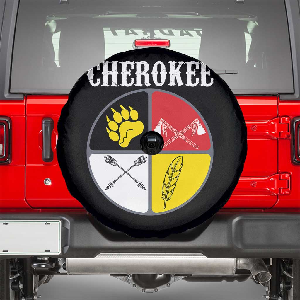 Cherokee Cultural Pride Spare Tire Cover Native American Medicine Wheel Art