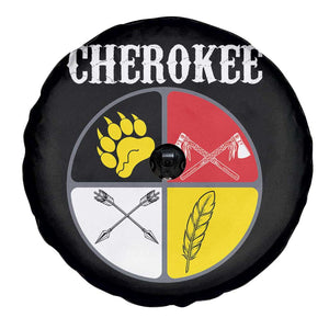 Cherokee Cultural Pride Spare Tire Cover Native American Medicine Wheel Art