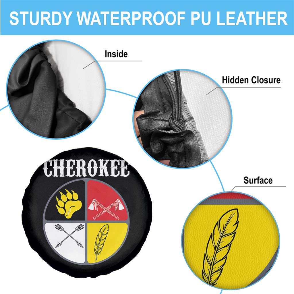 Cherokee Cultural Pride Spare Tire Cover Native American Medicine Wheel Art