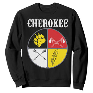 Cherokee Cultural Pride Sweatshirt Native American Medicine Wheel Art