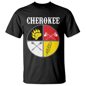 Cherokee Cultural Pride T Shirt Native American Medicine Wheel Art
