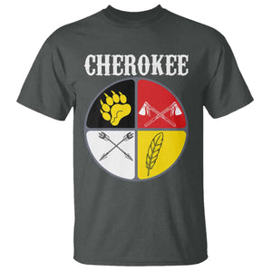 Cherokee Cultural Pride T Shirt Native American Medicine Wheel Art