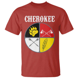 Cherokee Cultural Pride T Shirt Native American Medicine Wheel Art