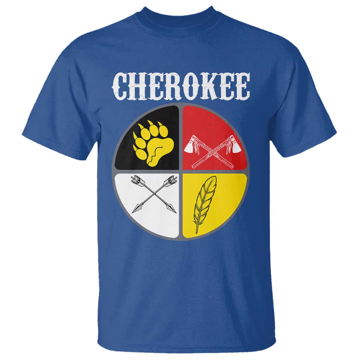 Cherokee Cultural Pride T Shirt Native American Medicine Wheel Art