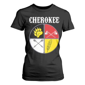 Cherokee Cultural Pride T Shirt For Women Native American Medicine Wheel Art