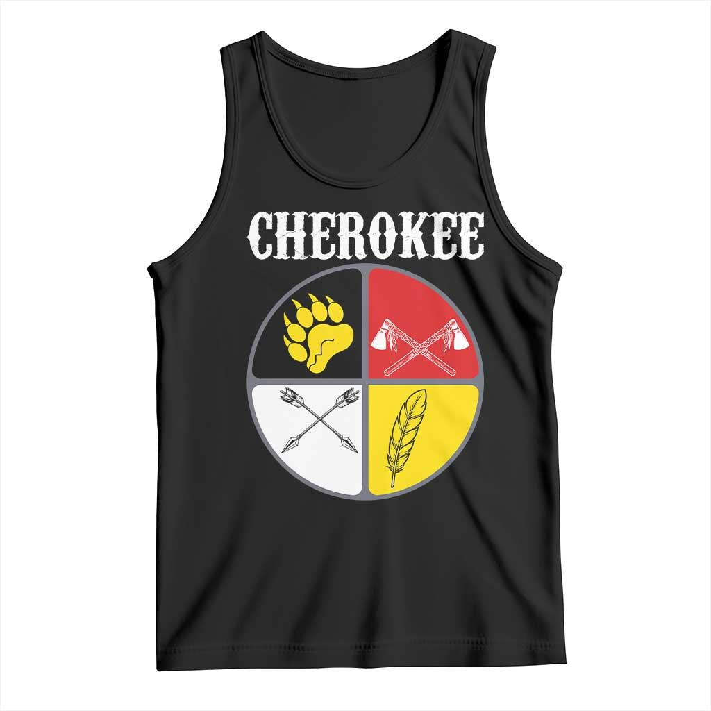 Cherokee Cultural Pride Tank Top Native American Medicine Wheel Art