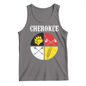 Cherokee Cultural Pride Tank Top Native American Medicine Wheel Art