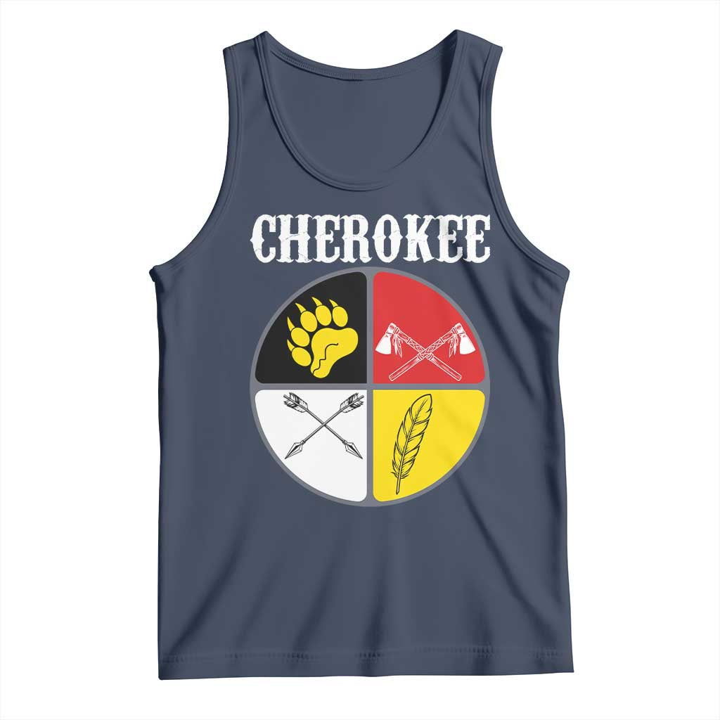 Cherokee Cultural Pride Tank Top Native American Medicine Wheel Art