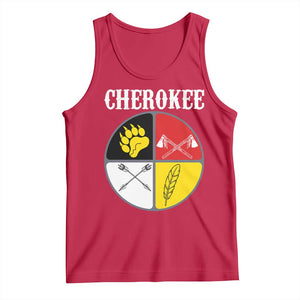 Cherokee Cultural Pride Tank Top Native American Medicine Wheel Art