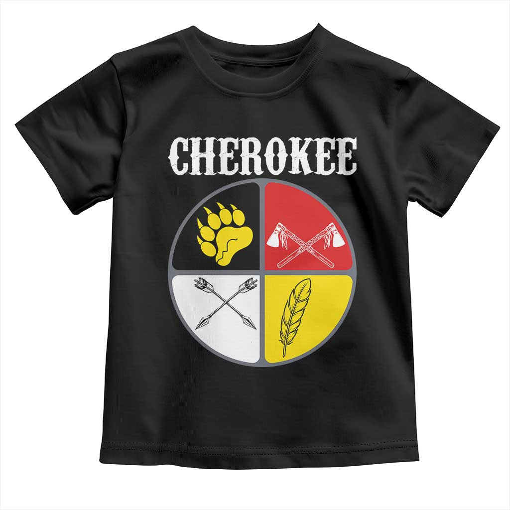 Cherokee Cultural Pride Toddler T Shirt Native American Medicine Wheel Art
