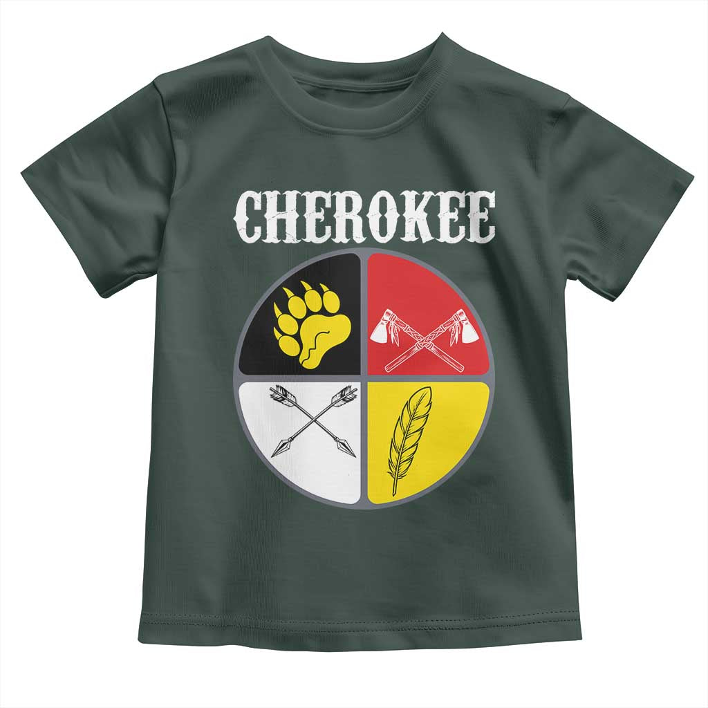 Cherokee Cultural Pride Toddler T Shirt Native American Medicine Wheel Art