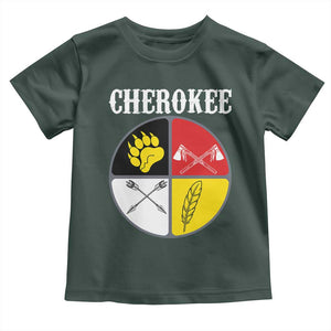Cherokee Cultural Pride Toddler T Shirt Native American Medicine Wheel Art