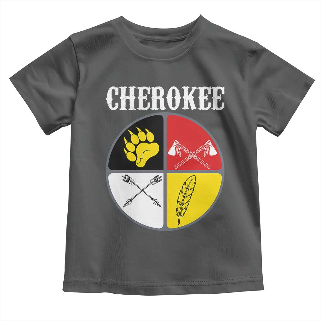 Cherokee Cultural Pride Toddler T Shirt Native American Medicine Wheel Art