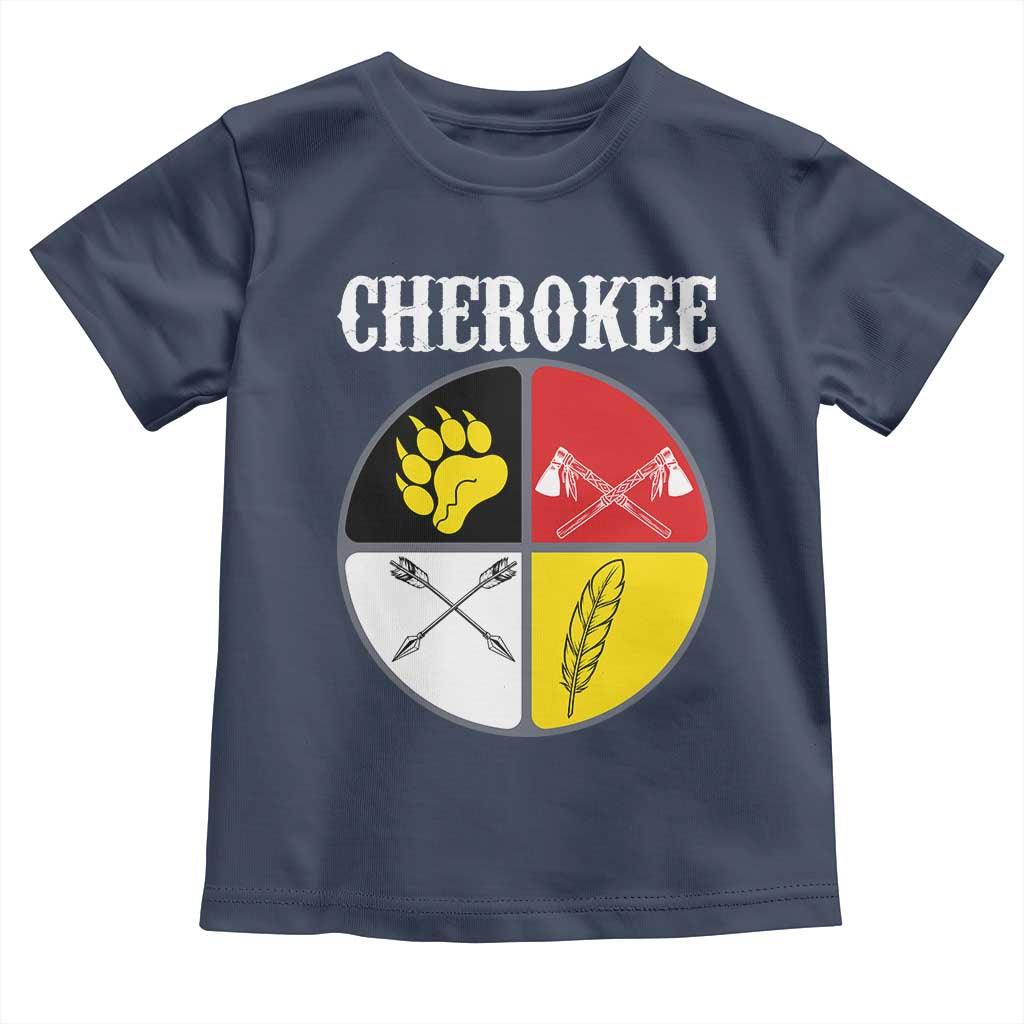 Cherokee Cultural Pride Toddler T Shirt Native American Medicine Wheel Art