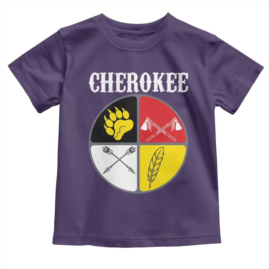Cherokee Cultural Pride Toddler T Shirt Native American Medicine Wheel Art