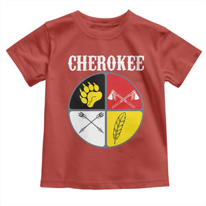 Cherokee Cultural Pride Toddler T Shirt Native American Medicine Wheel Art