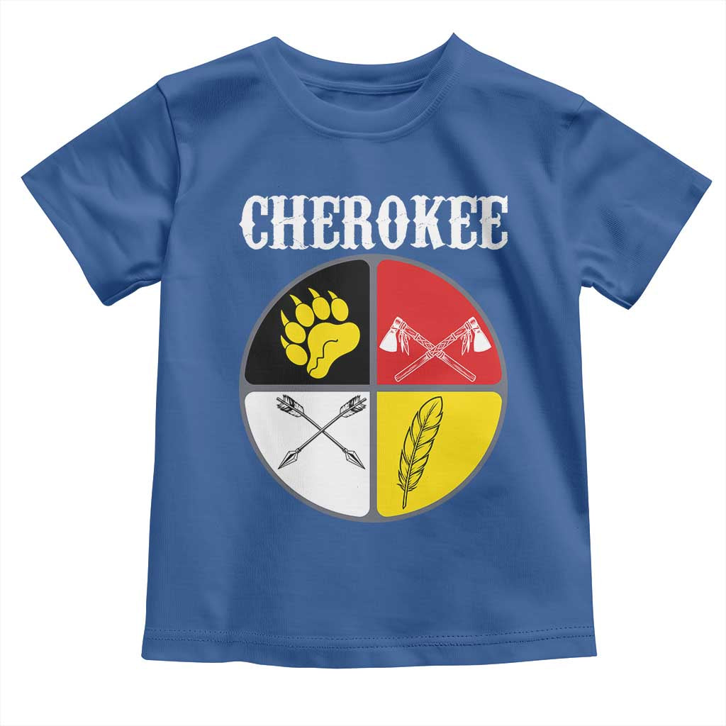 Cherokee Cultural Pride Toddler T Shirt Native American Medicine Wheel Art