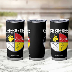 Cherokee Cultural Pride Tumbler Cup Native American Medicine Wheel Art