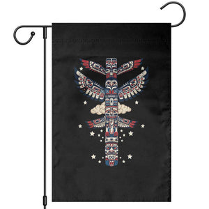 Native American Totem Pole Garden Flag Pacific Northwest Indigenous Tribal