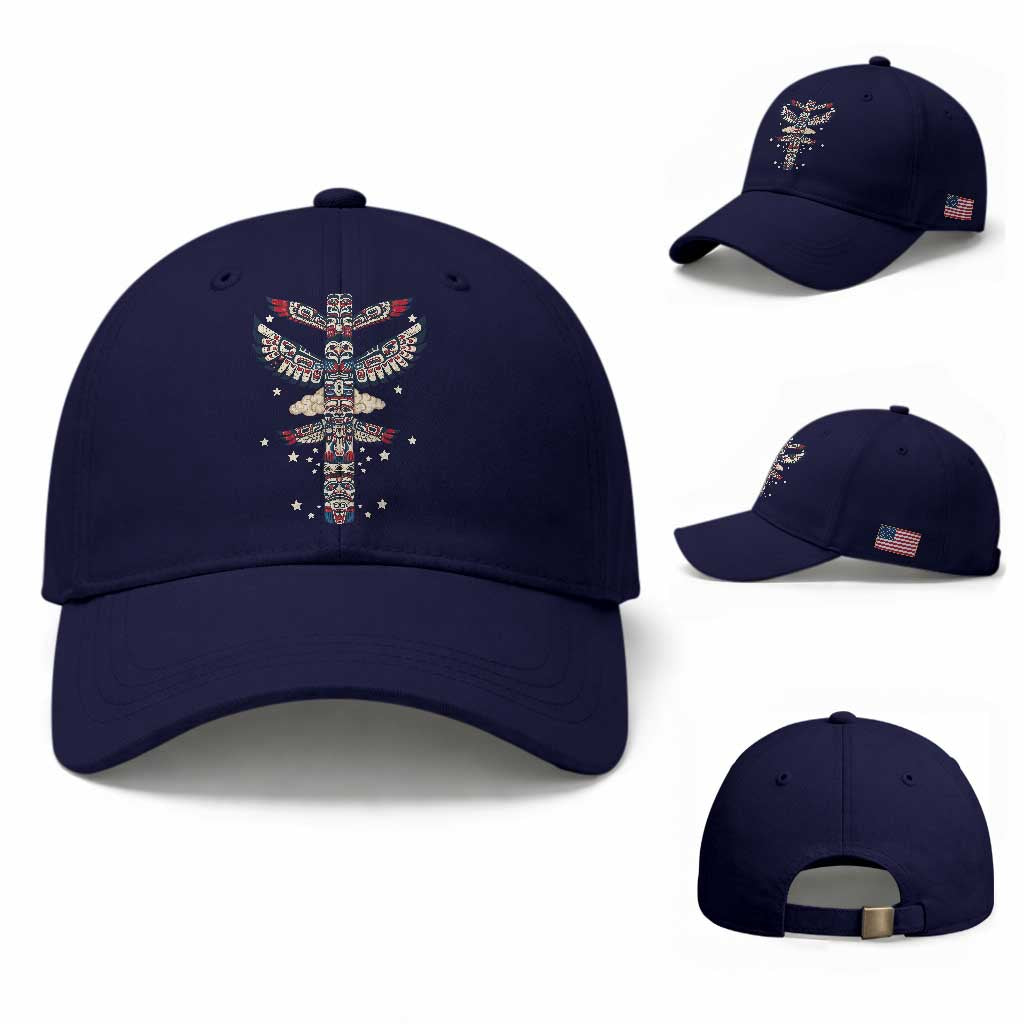 Native American Totem Pole Baseball Cap Pacific Northwest Indigenous Tribal