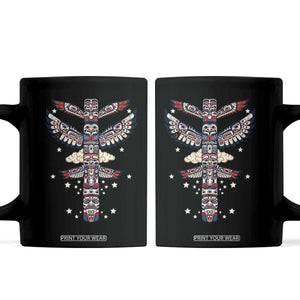 Native American Totem Pole Coffee Mug Pacific Northwest Indigenous Tribal