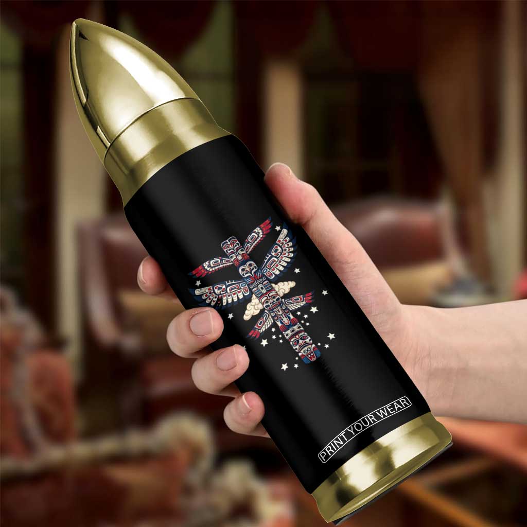 Native American Totem Pole Bullet Tumbler Pacific Northwest Indigenous Tribal