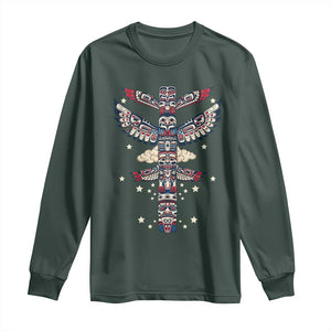 Native American Totem Pole Long Sleeve Shirt Pacific Northwest Indigenous Tribal