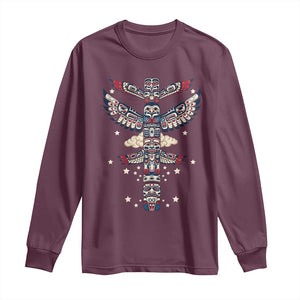 Native American Totem Pole Long Sleeve Shirt Pacific Northwest Indigenous Tribal