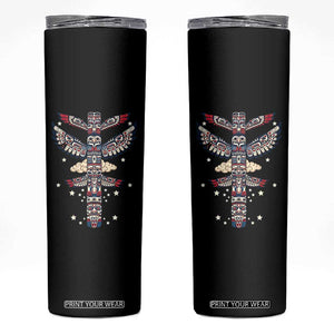 Native American Totem Pole Skinny Tumbler Pacific Northwest Indigenous Tribal