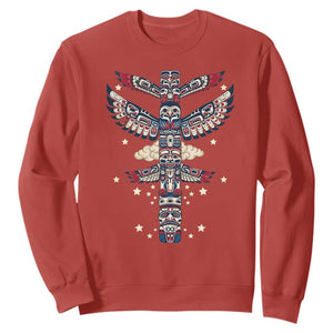 Native American Totem Pole Sweatshirt Pacific Northwest Indigenous Tribal