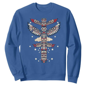 Native American Totem Pole Sweatshirt Pacific Northwest Indigenous Tribal