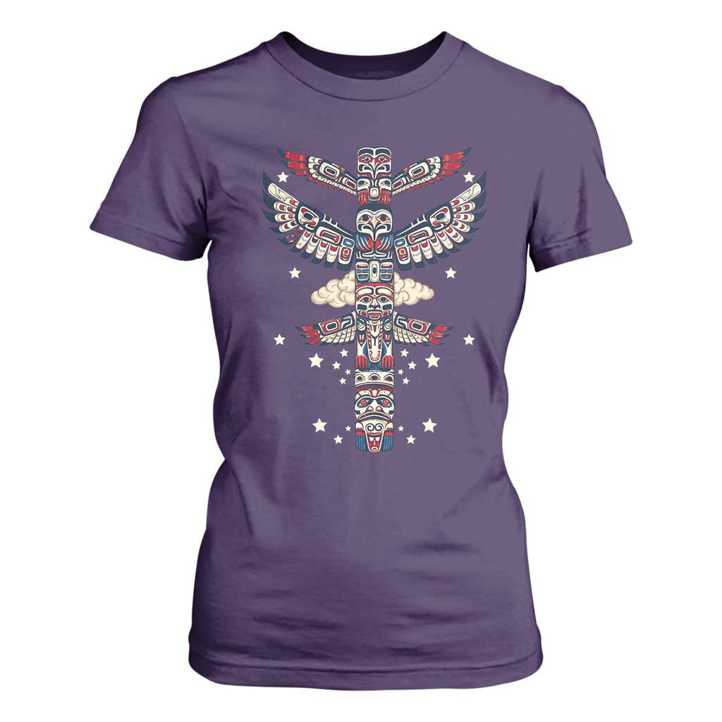 Native American Totem Pole T Shirt For Women Pacific Northwest Indigenous Tribal