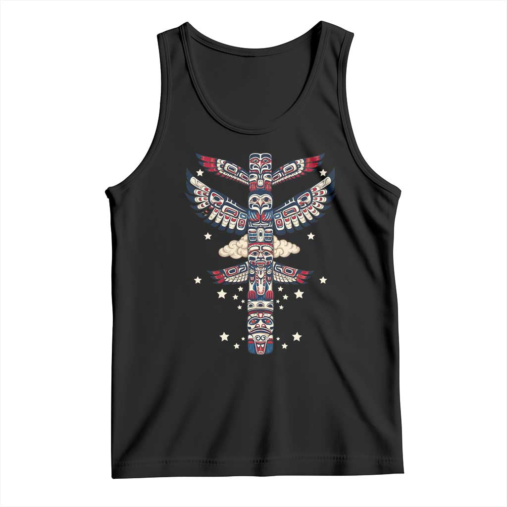 Native American Totem Pole Tank Top Pacific Northwest Indigenous Tribal TS12 Black Print Your Wear