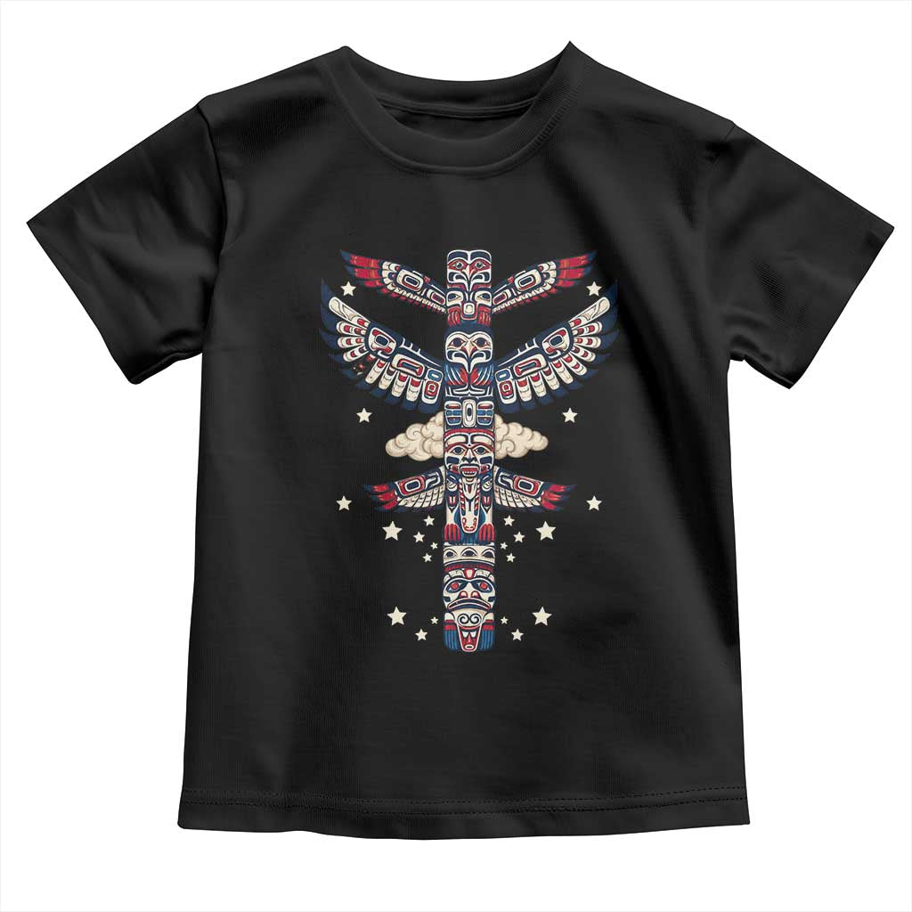 Native American Totem Pole Toddler T Shirt Pacific Northwest Indigenous Tribal TS12 Black Print Your Wear