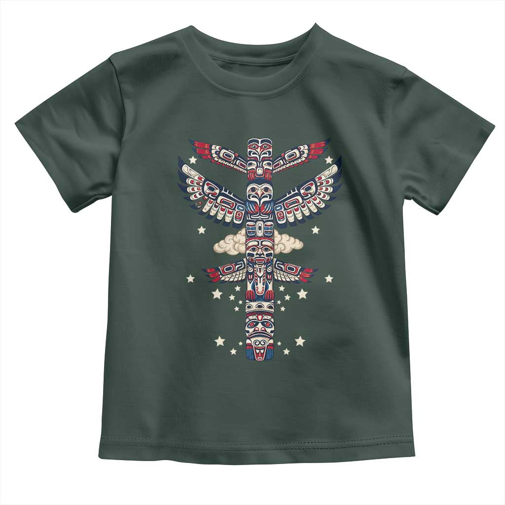 Native American Totem Pole Toddler T Shirt Pacific Northwest Indigenous Tribal