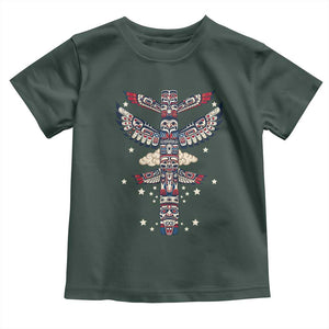 Native American Totem Pole Toddler T Shirt Pacific Northwest Indigenous Tribal