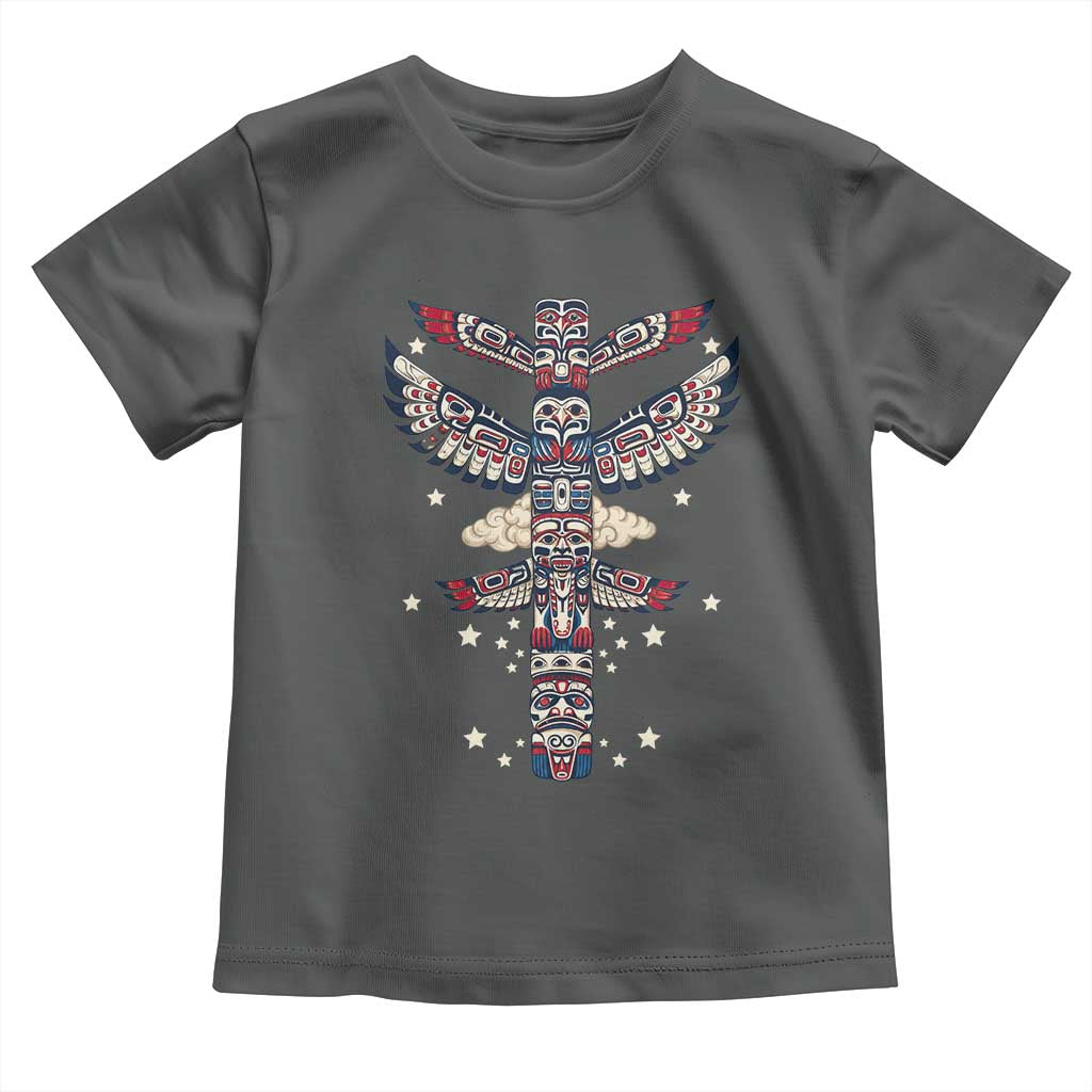 Native American Totem Pole Toddler T Shirt Pacific Northwest Indigenous Tribal