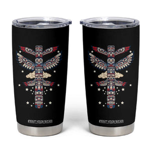 Native American Totem Pole Tumbler Cup Pacific Northwest Indigenous Tribal