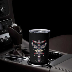 Native American Totem Pole Tumbler Cup Pacific Northwest Indigenous Tribal