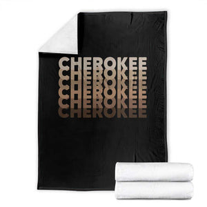 Vintage Cherokee Native Pride Stacked Typography Throw Blanket