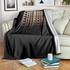 Vintage Cherokee Native Pride Stacked Typography Throw Blanket