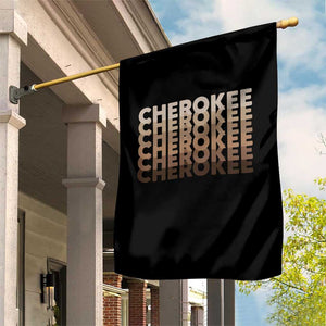 Vintage Cherokee Native Pride Stacked Typography Garden Flag