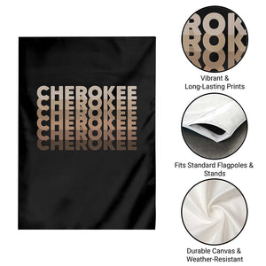 Vintage Cherokee Native Pride Stacked Typography Garden Flag