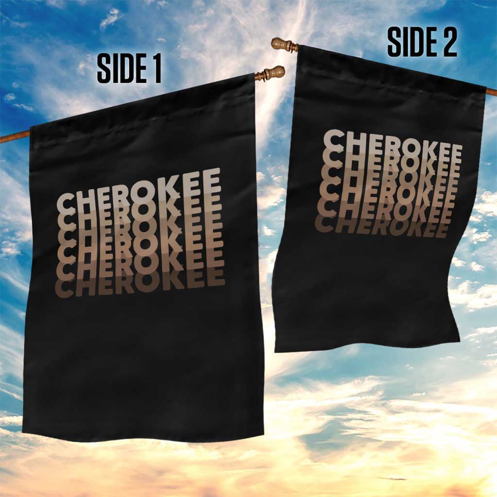 Vintage Cherokee Native Pride Stacked Typography Garden Flag