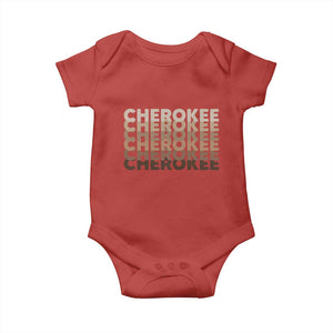 Vintage Cherokee Native Pride Stacked Typography Baby Onesie