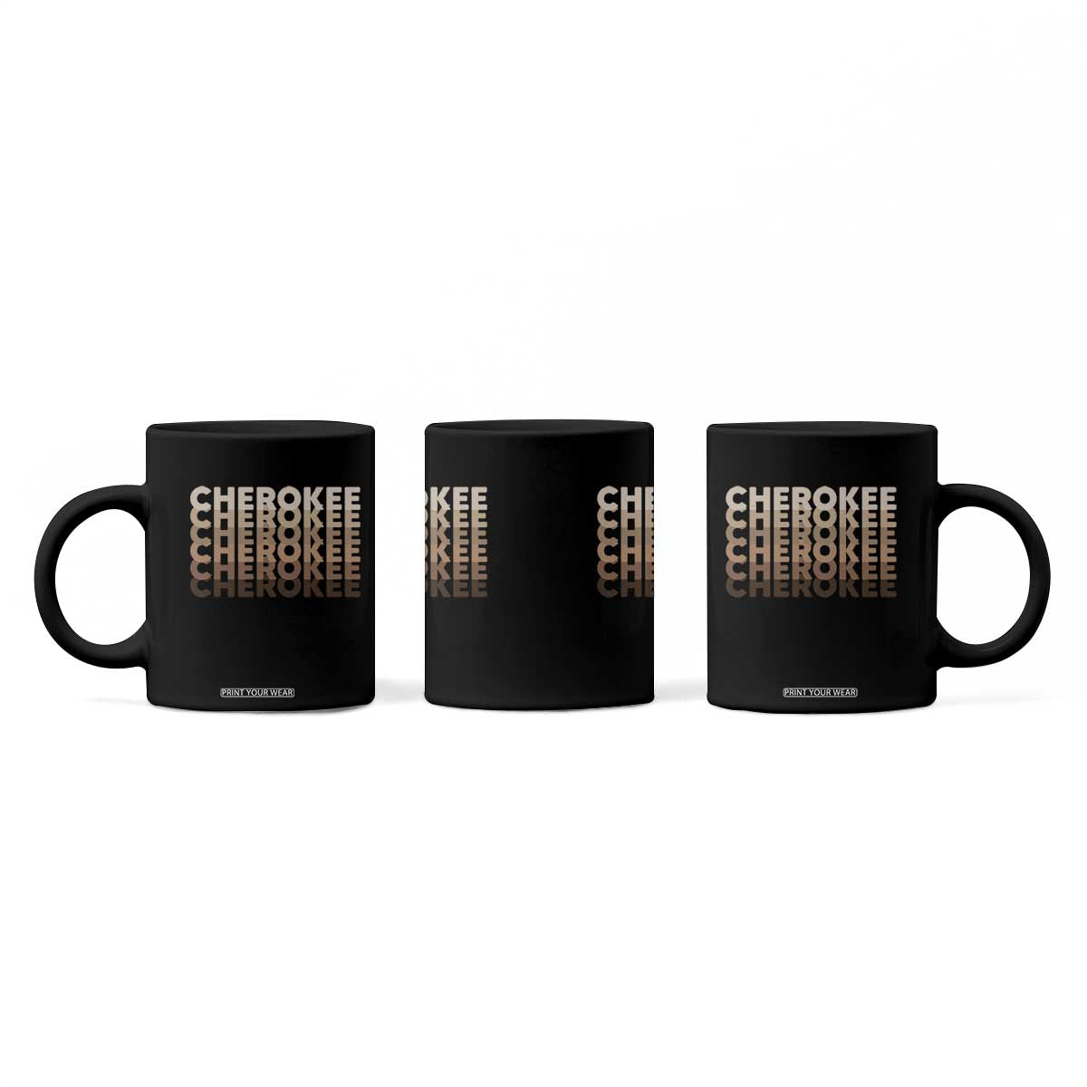 Vintage Cherokee Native Pride Stacked Typography Coffee Mug
