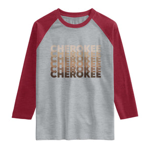 Vintage Cherokee Native Pride Stacked Typography Raglan Shirt