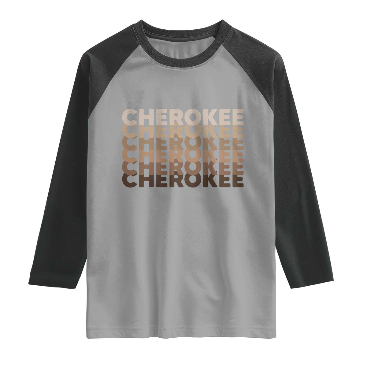 Vintage Cherokee Native Pride Stacked Typography Raglan Shirt