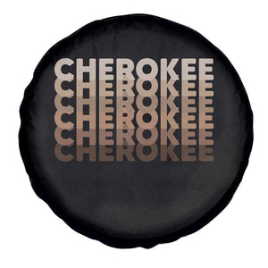 Vintage Cherokee Native Pride Stacked Typography Spare Tire Cover